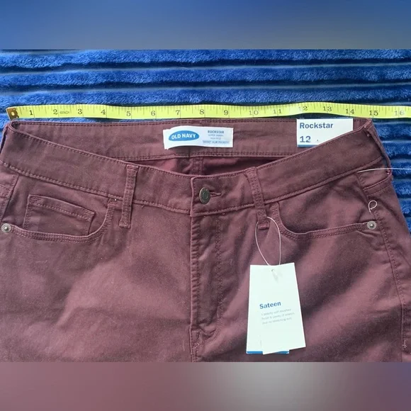 NWT❗️ Purple (eggplant color) sateen high rise rockstar jeans - Picture 5 of 5